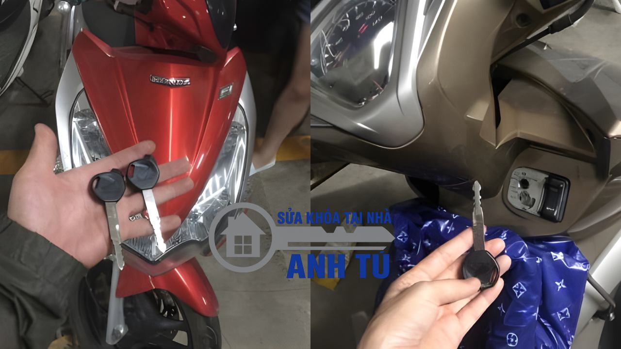 Mở khóa yên xe máy khi chìa bị kẹt