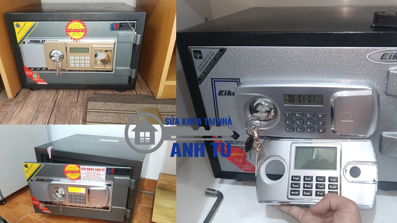 Thay khóa két sắt điện tử khi bàn phím lỗi hoặc loạn số